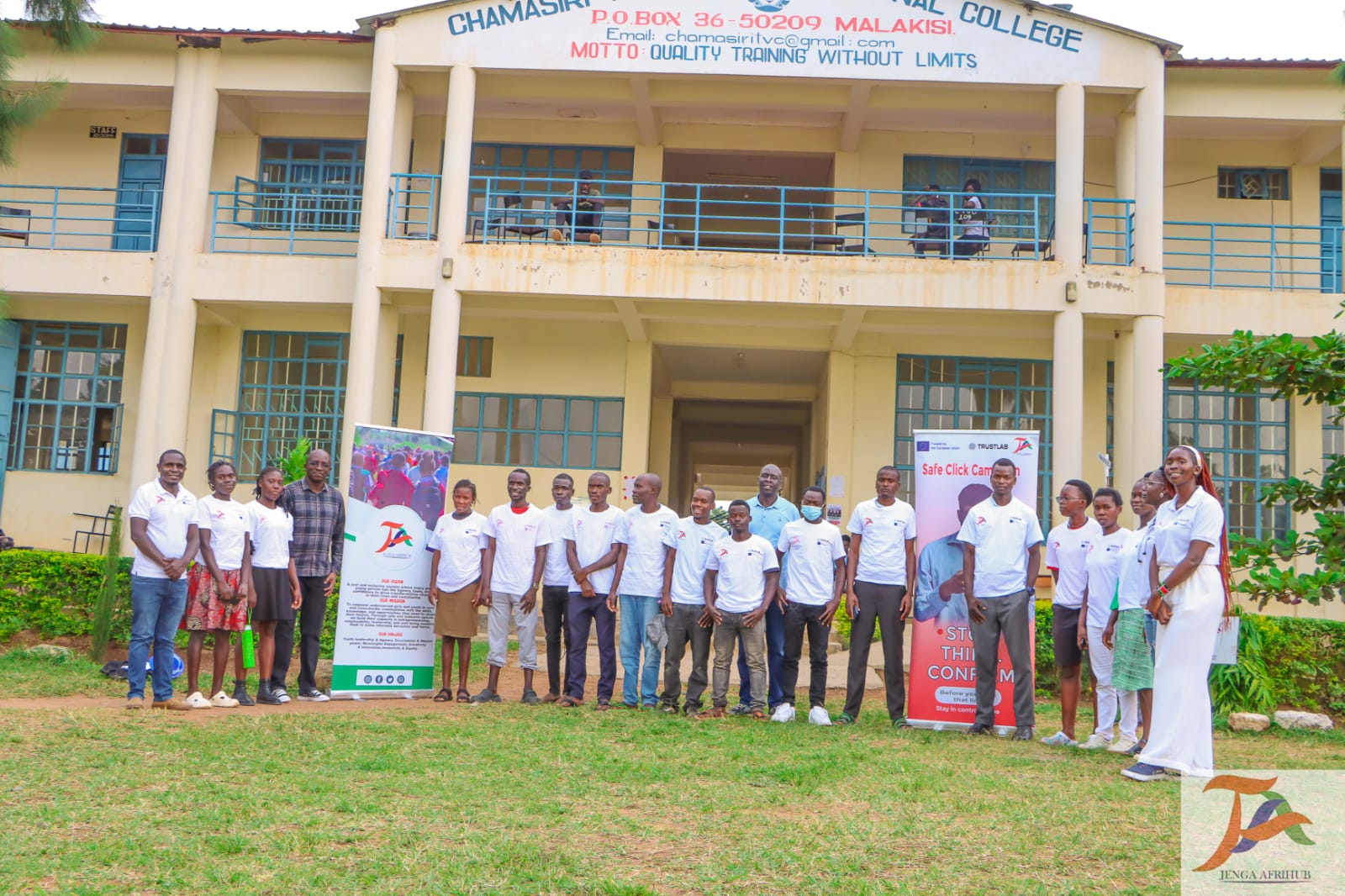 Digital Champions cohort at Chamasiri National College during a Safe Clicks session